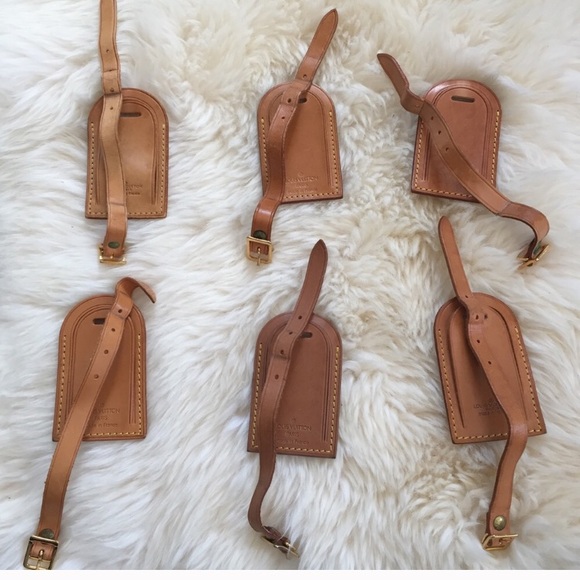 ONE Louis Vuitton leather luggage tag authentic - Picture 5 of 6